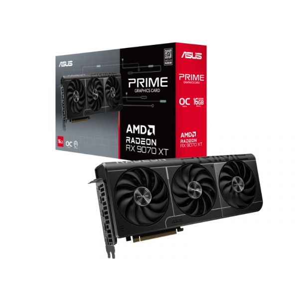 Asus Videókártya AMD Prime Radeon RX 9070 XT OC Edition 16GB (90YV0L71-M0NA00)